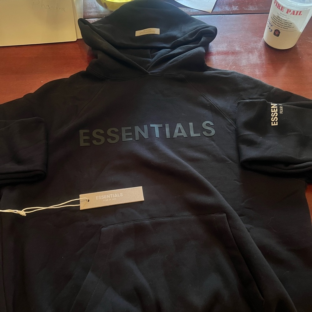 Essentials Fear Of God Black Hoodie